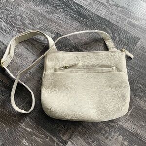 Fossil Cream Crossbody Bag